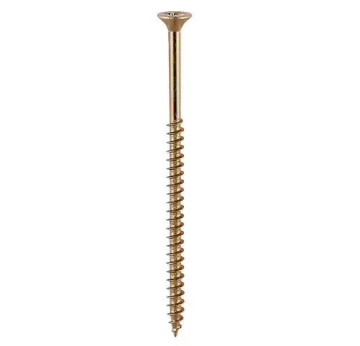 6.0 X 100 Pozi Csk Chipboard Screws Yellow 7 Per Pack 6.0 X 100 Pozi Csk Chipboard Screws Yellow 7 Per Pack